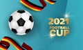 Football Germany, soccer ball, ribbon with Germany