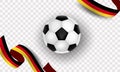 Football Germany, soccer ball, ribbon with Germany