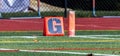 The football goal line marker Royalty Free Stock Photo