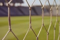 Football goal net close-up. Royalty Free Stock Photo