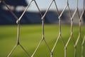 Football goal net close-up. Royalty Free Stock Photo