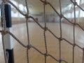 Football goal net close-up. In a sports complex Royalty Free Stock Photo