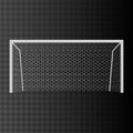 Football goal with net on a transparent background.