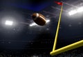 Football goal score in a stadium at night Royalty Free Stock Photo