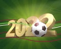 Football 2022 golden 3D render football