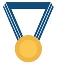 Football golden medal, icon