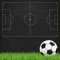 Football Ground Blackboard Green Grass Royalty Free Stock Photo
