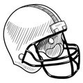 Football helmet drawing