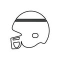 football helmet icon. Element of Sport for mobile concept and web apps icon. Outline, thin line icon for website design and Royalty Free Stock Photo