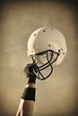 Football Helmet Sepia toned