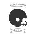 Football helmet simple icon. Football helmet icon Royalty Free Stock Photo