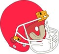 Football Helmet Vector Design Clipart