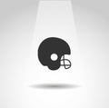 Football helmet vector icon  Football simple icon Royalty Free Stock Photo