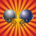 Football Helmets Colliding Royalty Free Stock Photo