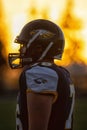 Football; highschool sports; jock; boys of fall Royalty Free Stock Photo