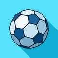 Football icon in flat style. Vector Soccer ball on color background. Sport object for you design projects Royalty Free Stock Photo