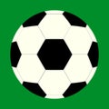 Football icon vector. soccerball flat icon isolated on green background