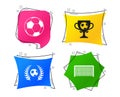 Football icons. Soccer ball sport. Vector Royalty Free Stock Photo