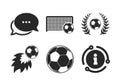 Football icons. Soccer ball sport. Vector