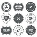 Football icons. Soccer ball sport Royalty Free Stock Photo