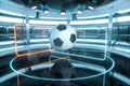 Football and indoor arena scenes, 3d rendering