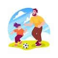 Football isolated cartoon vector illustration. Royalty Free Stock Photo