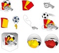 Football Items Symbols Set