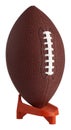 Football on kickoff tee Royalty Free Stock Photo