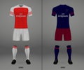 football kit 2018-19, shirt template for soccer jersey