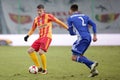 Football: Korona Kielce - Wisla Plock Royalty Free Stock Photo