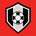 football logo with ball element, soccer, elegant soccer logo Royalty Free Stock Photo