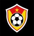 football logo with ball element, soccer, elegant soccer logo Royalty Free Stock Photo