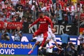 The football match of Bundesliga 1.FC Koeln vs VfB Stuttgart at Rhein-Energie-Stadion Royalty Free Stock Photo