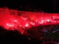 Football match between Crvena zvezda and Partizan, flames, Belgrade, Srbija