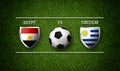 Football Match schedule, Egypt vs Uruguay