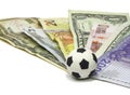 Football and Money Royalty Free Stock Photo