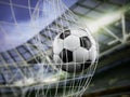 Football on the net Royalty Free Stock Photo