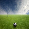 Football pitch with ball