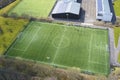 Football pitch and sports centre aerial view in Helensburgh Royalty Free Stock Photo