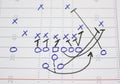 Football Play Sweep Diagram Royalty Free Stock Photo