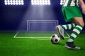 Football-player on the football ground Royalty Free Stock Photo