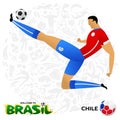 Football player in the form of national teams Royalty Free Stock Photo