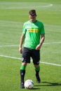 Football player Granit Xhaka in dress of Borussia Monchengladbach