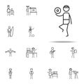 football player icon. hobbie icons universal set for web and mobile Royalty Free Stock Photo