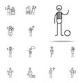 football player icon. hobbie icons universal set for web and mobile Royalty Free Stock Photo