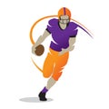 Football player silhouette vector set design sports Royalty Free Stock Photo