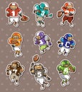 Football player stickers