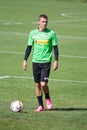 Football player Thorgan Hazard in dress of Borussia Monchengladbach