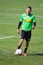 Football player Thorgan Hazard in dress of Borussia Monchengladbach