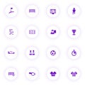 football purple color vector icons